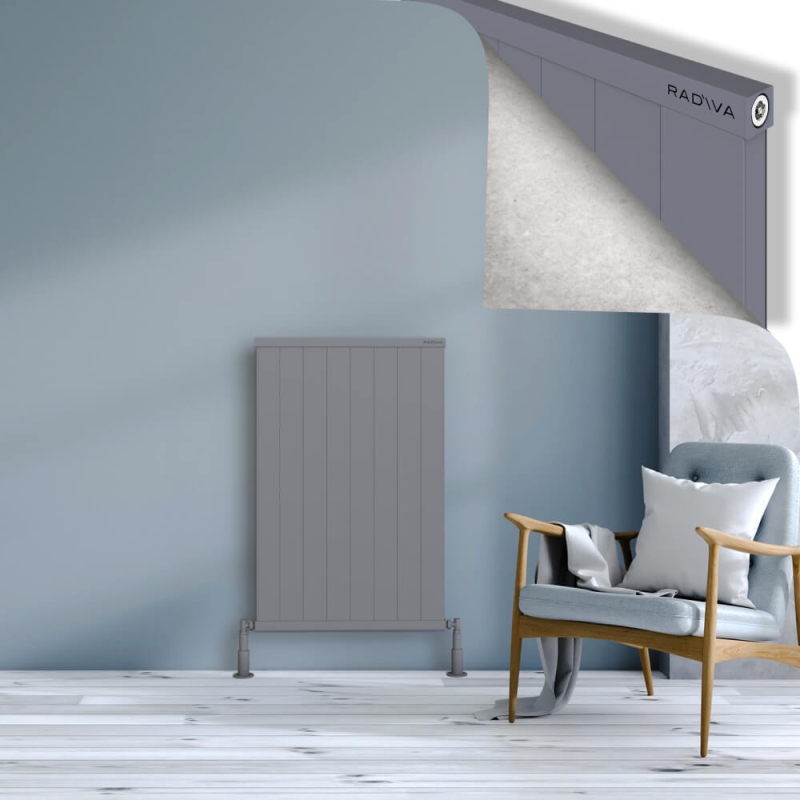 RIO Dekoratif Alüminyum Radyatör 1000x804 Gri - 2RIO10000804BLTS