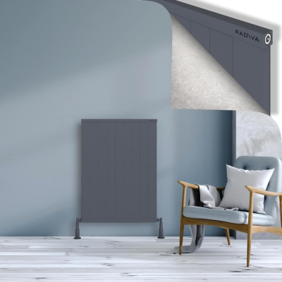 Radiva - RIO Dekoratif Alüminyum Radyatör 1000x904 Antrasit (1)