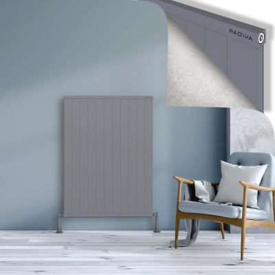 Radiva - RIO Dekoratif Alüminyum Radyatör 1200x1104 Gri (1)