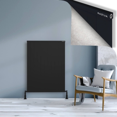 Radiva - RIO Dekoratif Alüminyum Radyatör 1200x1104 Siyah
