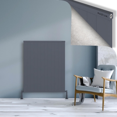 Radiva - RIO Dekoratif Alüminyum Radyatör 1200x1204 Antrasit (1)