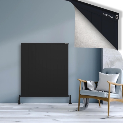 Radiva - RIO Dekoratif Alüminyum Radyatör 1200x1304 Siyah (1)