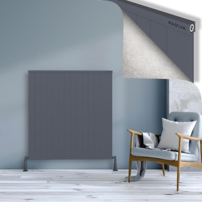Radiva - RIO Dekoratif Alüminyum Radyatör 1200x1404 Antrasit (1)