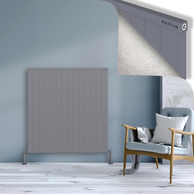 Radiva - RIO Dekoratif Alüminyum Radyatör 1200x1404 Gri (1)