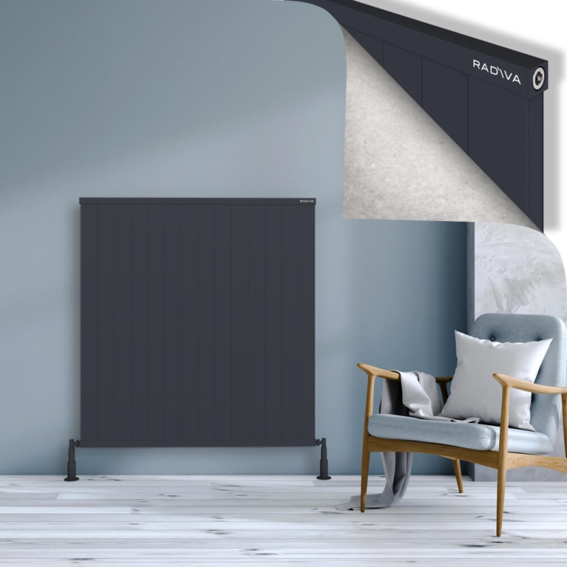 RIO Dekoratif Alüminyum Radyatör 1200x1404 Koyu Antrasit - 2RIO12001404B6TS