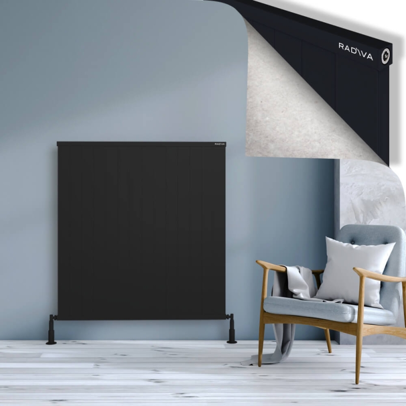 RIO Dekoratif Alüminyum Radyatör 1200x1404 Siyah - 2RIO12001404B3TS