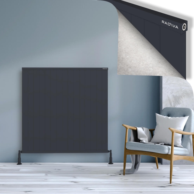 RIO Dekoratif Alüminyum Radyatör 1200x1504 Koyu Antrasit - 2RIO12001504B6TS