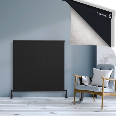 Radiva - RIO Dekoratif Alüminyum Radyatör 1200x1504 Siyah