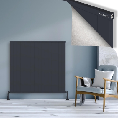 Radiva - RIO Dekoratif Alüminyum Radyatör 1200x1604 Koyu Antrasit