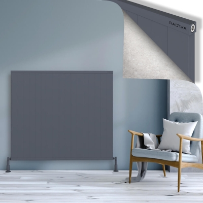 Radiva - RIO Dekoratif Alüminyum Radyatör 1200x1704 Antrasit