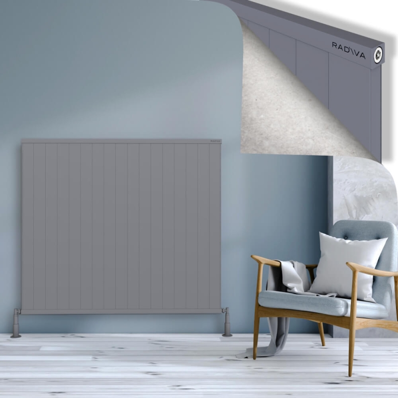 RIO Dekoratif Alüminyum Radyatör 1200x1704 Gri - 2RIO12001704BLTS