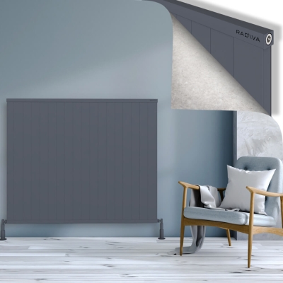 Radiva - RIO Dekoratif Alüminyum Radyatör 1200x1804 Antrasit (1)