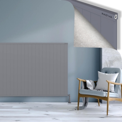 Radiva - RIO Dekoratif Alüminyum Radyatör 1200x3004 Gri