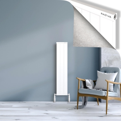 Radiva - RIO Dekoratif Alüminyum Radyatör 1200x304 Beyaz (1)