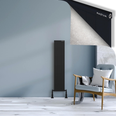 Radiva - RIO Dekoratif Alüminyum Radyatör 1200x304 Siyah