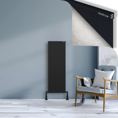 Radiva - RIO Dekoratif Alüminyum Radyatör 1200x504 Siyah