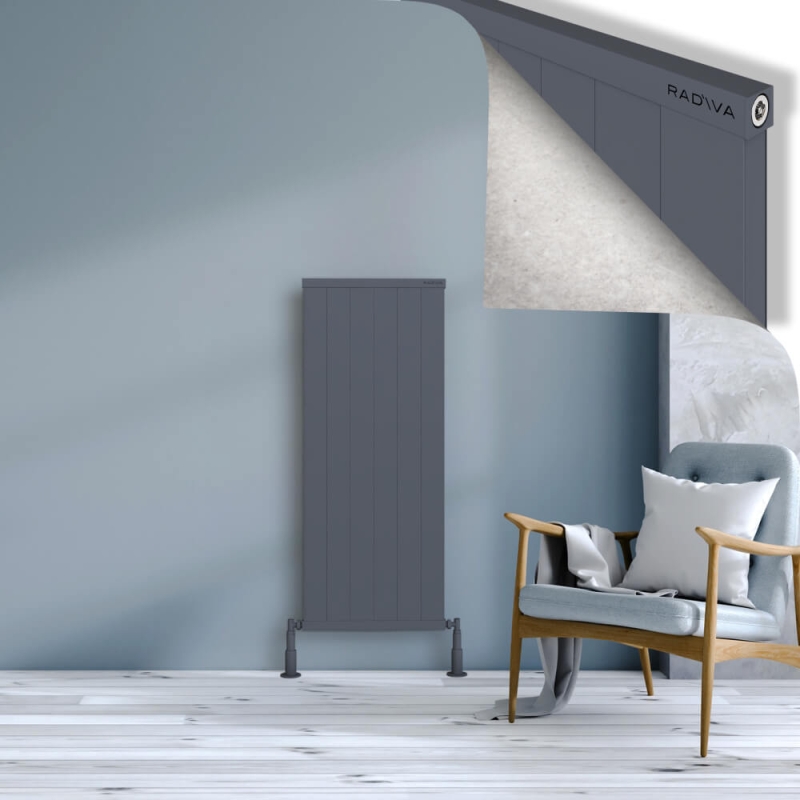 RIO Dekoratif Alüminyum Radyatör 1200x604 Antrasit - 2RIO12000604B2TS