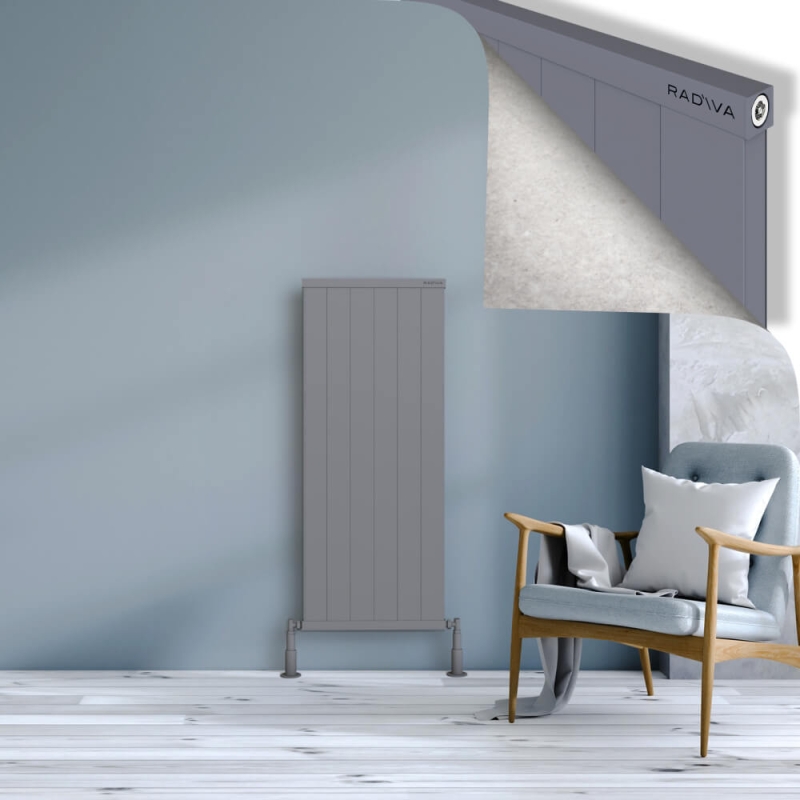 RIO Dekoratif Alüminyum Radyatör 1200x604 Gri - 2RIO12000604BLTS