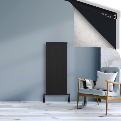 Radiva - RIO Dekoratif Alüminyum Radyatör 1200x604 Siyah