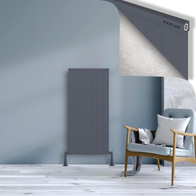 Radiva - RIO Dekoratif Alüminyum Radyatör 1200x704 Antrasit - 400