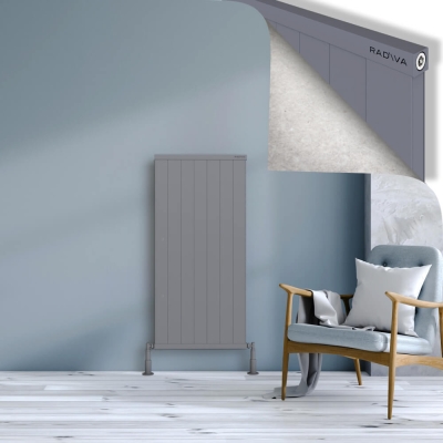 Radiva - RIO Dekoratif Alüminyum Radyatör 1200x704 Gri (1)