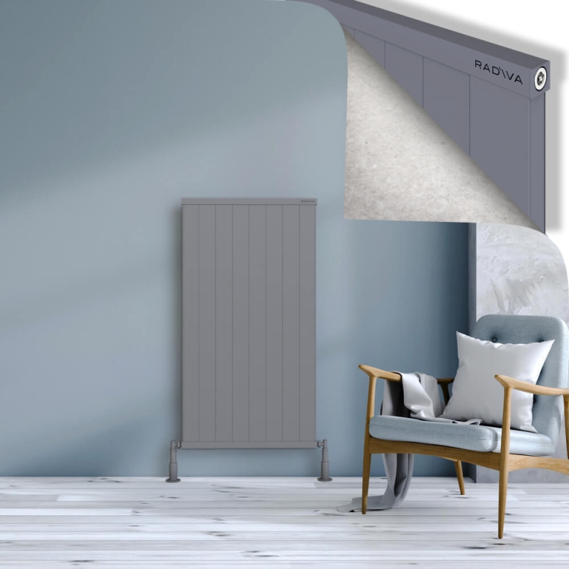 RIO Dekoratif Alüminyum Radyatör 1200x804 Gri - 2RIO12000804BLTS