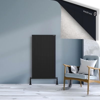 Radiva - RIO Dekoratif Alüminyum Radyatör 1200x804 Siyah