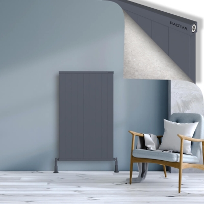 Radiva - RIO Dekoratif Alüminyum Radyatör 1200x904 Antrasit