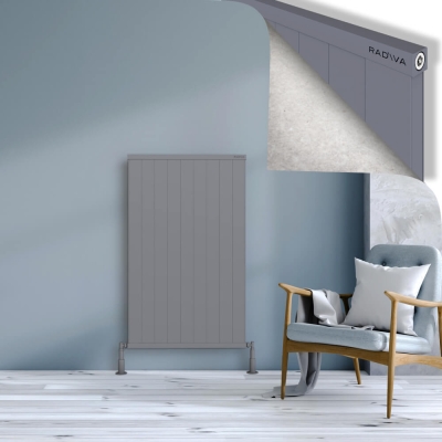 Radiva - RIO Dekoratif Alüminyum Radyatör 1200x904 Gri (1)