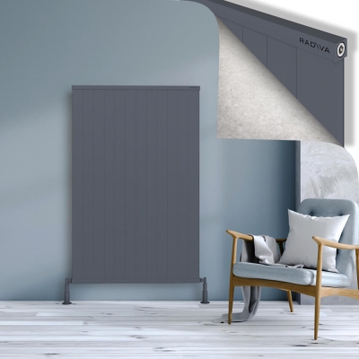 Radiva - RIO Dekoratif Alüminyum Radyatör 1500x1204 Antrasit