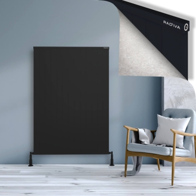 Radiva - RIO Dekoratif Alüminyum Radyatör 1500x1304 Siyah