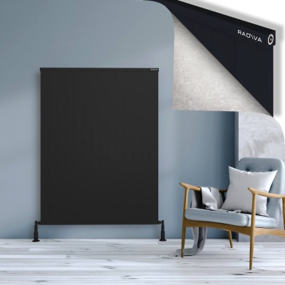 Radiva - RIO Dekoratif Alüminyum Radyatör 1500x1404 Siyah