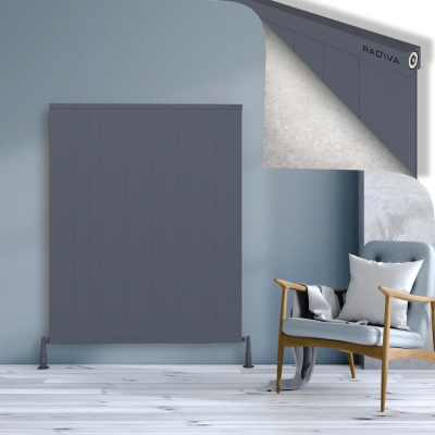 Radiva - RIO Dekoratif Alüminyum Radyatör 1500x1504 Antrasit