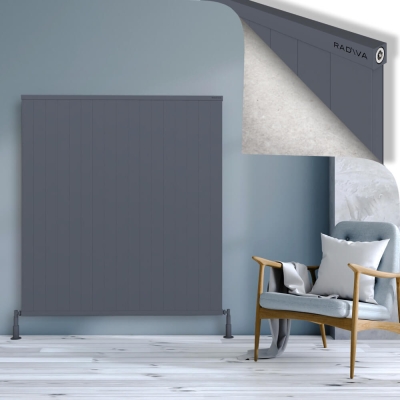 Radiva - RIO Dekoratif Alüminyum Radyatör 1500x1704 Antrasit - 400