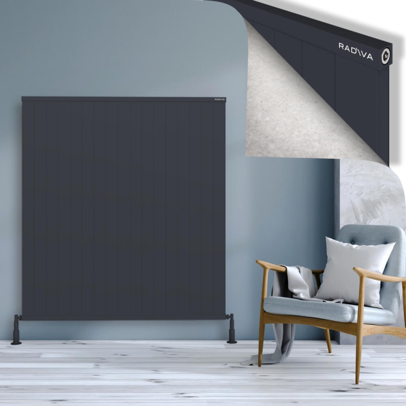 RIO Dekoratif Alüminyum Radyatör 1500x1704 Koyu Antrasit - 2RIO15001704B6TS