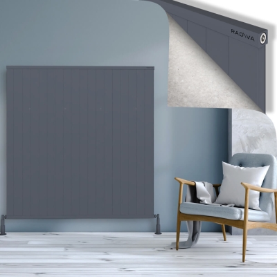 Radiva - RIO Dekoratif Alüminyum Radyatör 1500x1804 Antrasit (1)