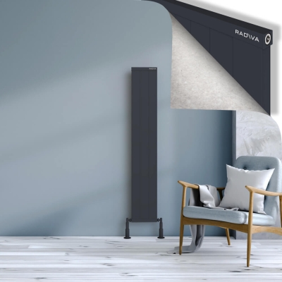 Radiva - RIO Dekoratif Alüminyum Radyatör 1500x304 Koyu Antrasit - 400