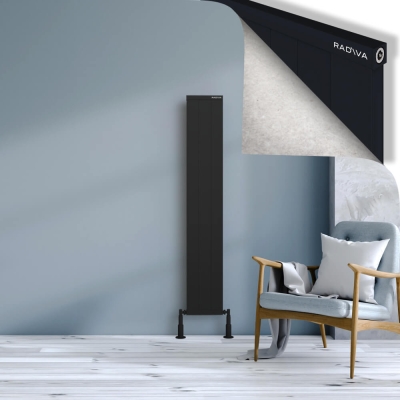 Radiva - RIO Dekoratif Alüminyum Radyatör 1500x304 Siyah (1)