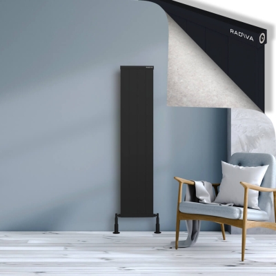 Radiva - RIO Dekoratif Alüminyum Radyatör 1500x404 Siyah (1)