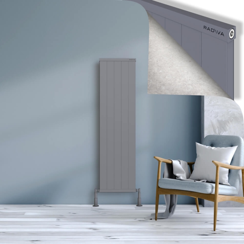 RIO Dekoratif Alüminyum Radyatör 1500x504 Gri - 2RIO15000504BLTS