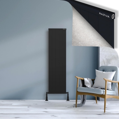 Radiva - RIO Dekoratif Alüminyum Radyatör 1500x504 Siyah (1)