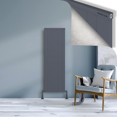 Radiva - RIO Dekoratif Alüminyum Radyatör 1500x604 Antrasit (1)