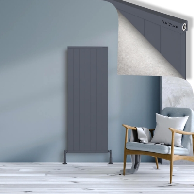 Radiva - RIO Dekoratif Alüminyum Radyatör 1500x704 Antrasit (1)