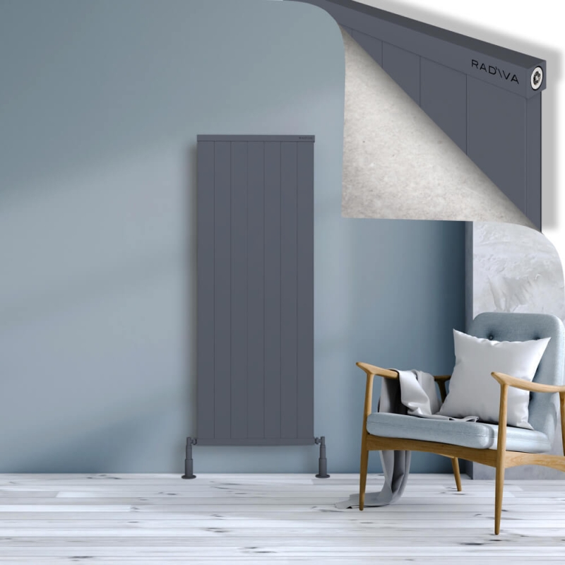 RIO Dekoratif Alüminyum Radyatör 1500x704 Antrasit - 2RIO15000704B2TS