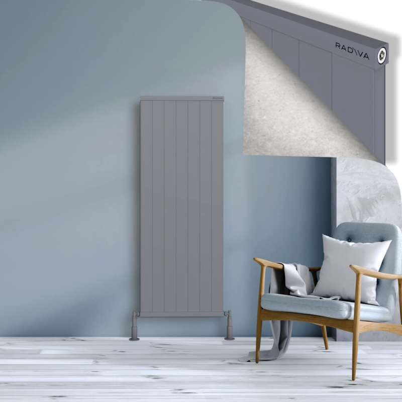 RIO Dekoratif Alüminyum Radyatör 1500x704 Gri - 2RIO15000704BLTS