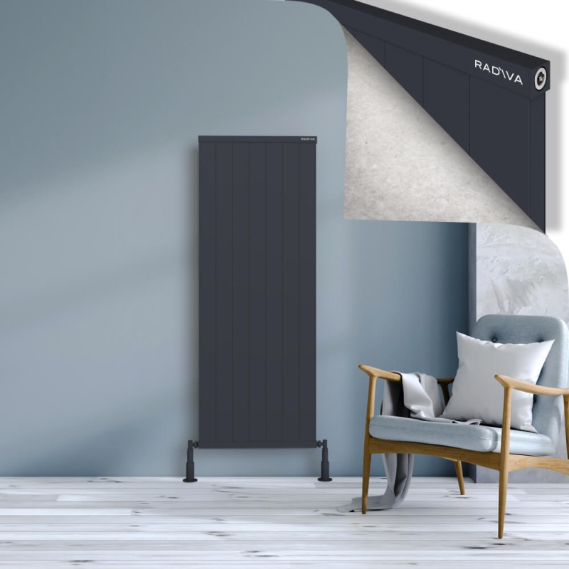 RIO Dekoratif Alüminyum Radyatör 1500x704 Koyu Antrasit - 2RIO15000704B6TS