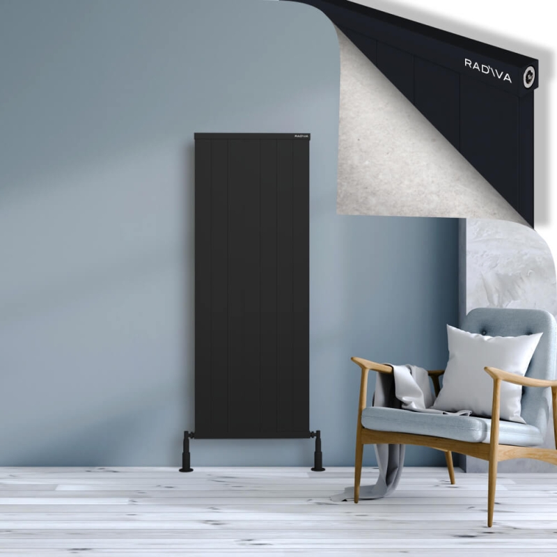 RIO Dekoratif Alüminyum Radyatör 1500x704 Siyah - 2RIO15000704B3TS