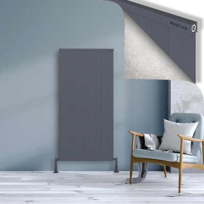 Radiva - RIO Dekoratif Alüminyum Radyatör 1500x904 Antrasit