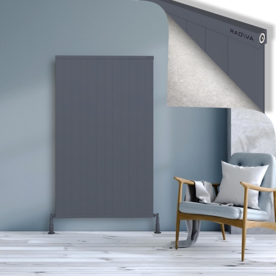 Radiva - RIO Dekoratif Alüminyum Radyatör 1600x1204 Antrasit (1)