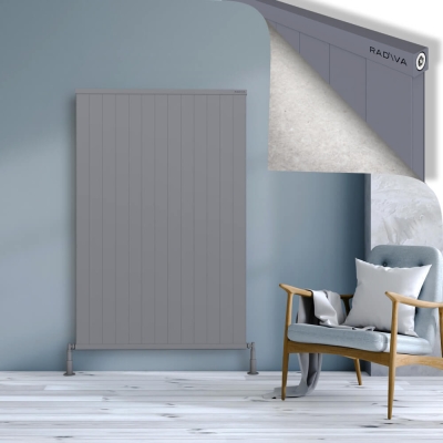 Radiva - RIO Dekoratif Alüminyum Radyatör 1600x1304 Gri (1)